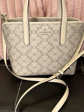 kate spade Cream Floral Pattern Satchel Crossbody
